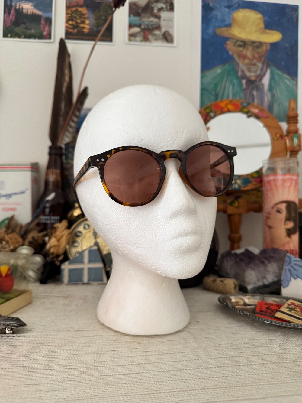 60s Style Brown Tortoiseshell Sunglasses